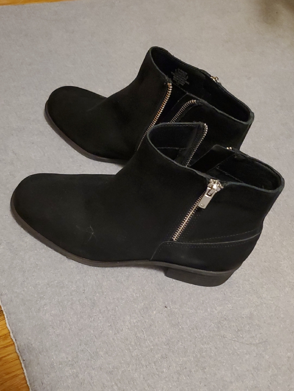 Women's Black Ankle Boots with Side Zipper